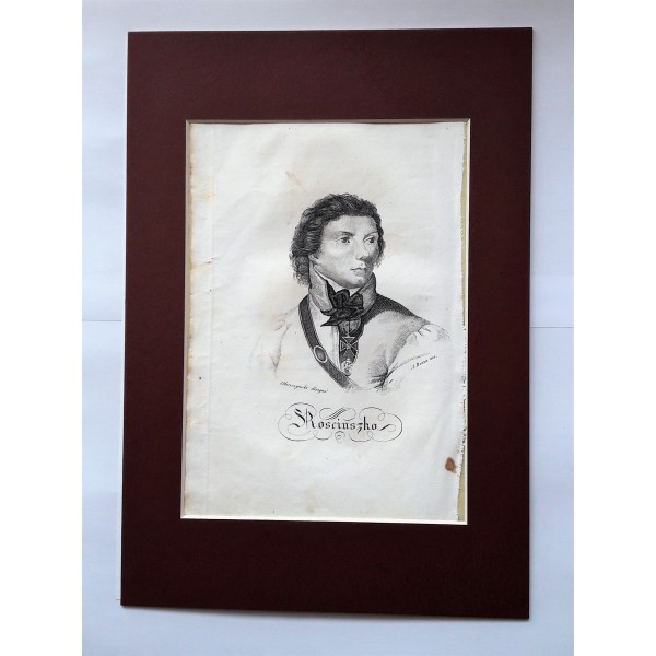 GRAFIKA KOŚCIUSZKO ZAYDLER 1831 z PASSEPARTOUT G-69