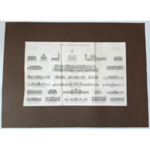 GRAFIKA WARSZAWA PAŁACE ZAYDLER 1831 z PASSEPARTOUT G-75