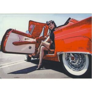 PIN UP GIRL KOBIETA I SAMOCHÓD V14002 - pakiet 10 szt