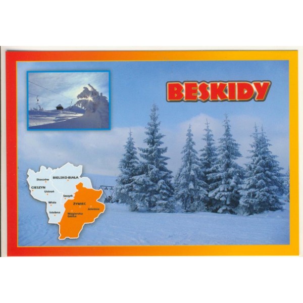 ZIMA W BESKIDACH MAPKA 19P536 - pakiet 10 szt