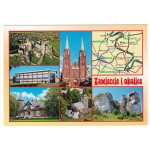 ZAWIERCIE I OKOLICE MAPKA 16P450 - pakiet 10 szt