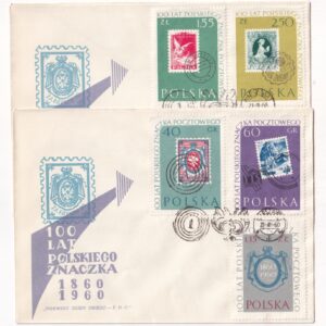 Fi 1007-1011 FDC 100-lecie polskiego znaczka pocztowego