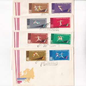 Fi 1190-1197 a FDC VII Lekkoatletyczne Mistrzostwa Europy w Belgradzie