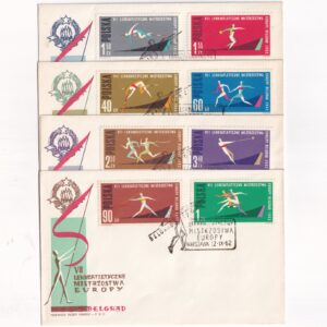 Fi 1190-1197 b FDC VII Lekkoatletyczne Mistrzostwa Europy w Belgradzie
