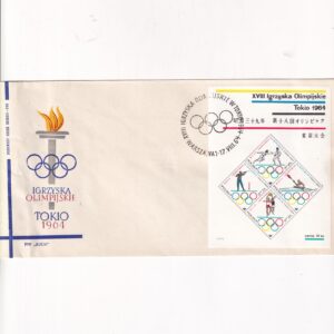 Fi 1374-1377 blok 43 FDC XVIII Igrzyska Olimpijskie w Tokio