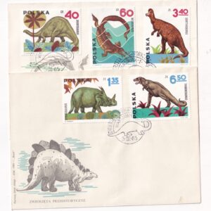 Fi 1421-1430 FDC Zwierzęta prehistoryczne