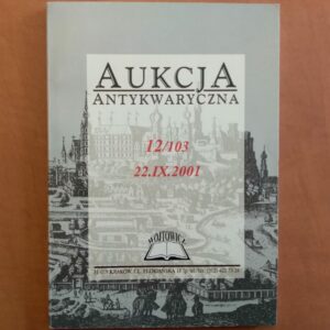 Książki - katalog aukcyjny Wójtowicza 22.09.2001