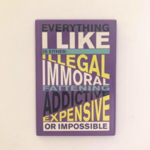 MAGNES NA LODÓWKĘ NAPIS ANGIELSKI MOTTO 4927