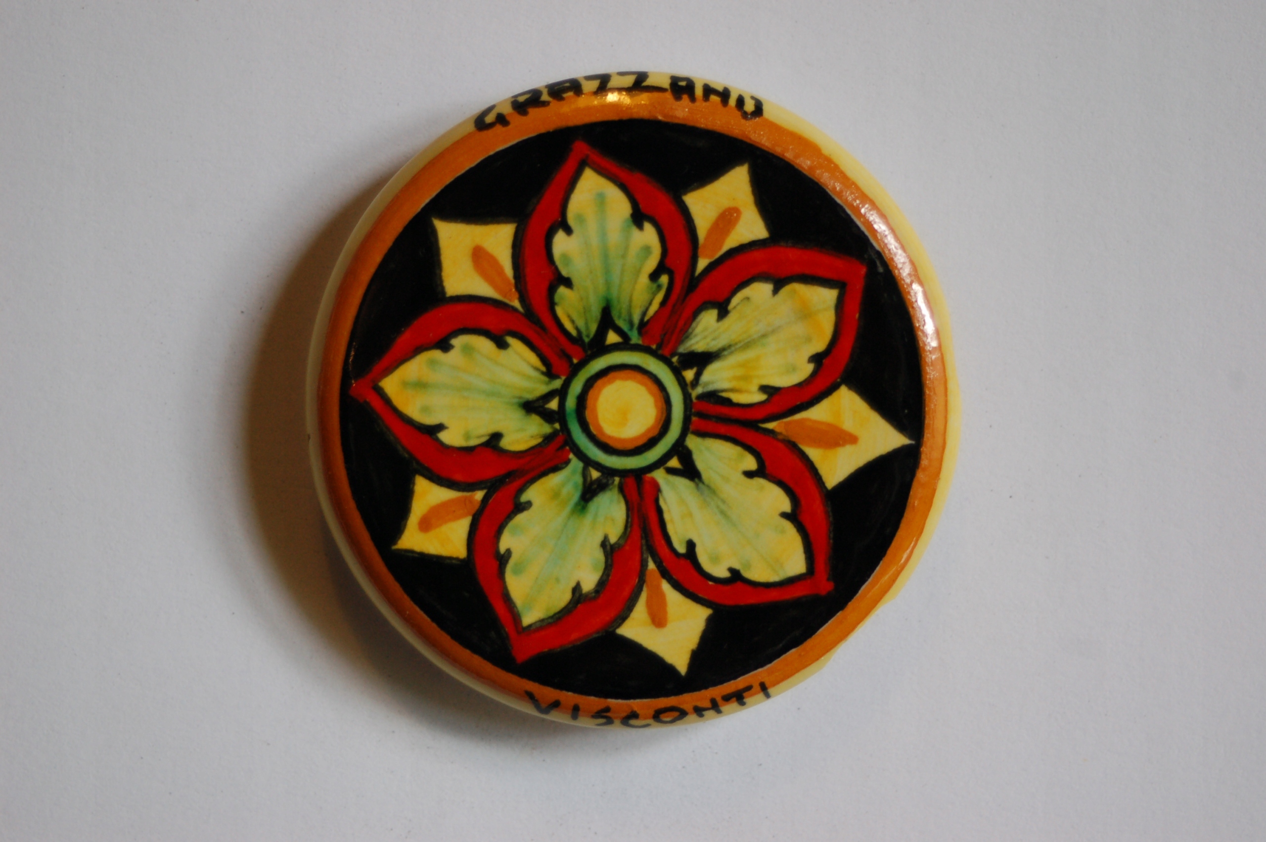 MAGNES NA LODÓWKĘ KWIAT CERAMICZNY 1782