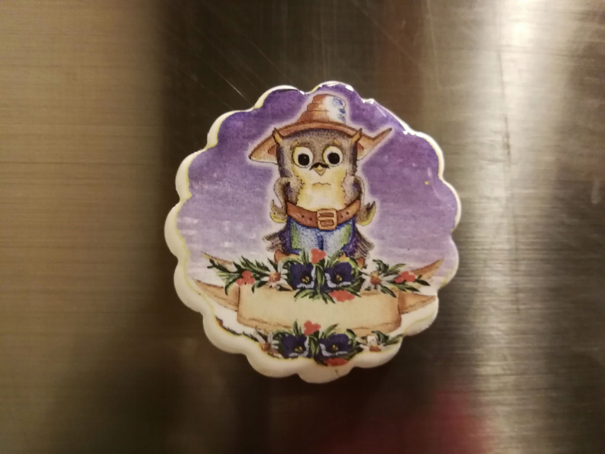 MAGNES NA LODÓWKĘ MAGNETKA SOWA 1364