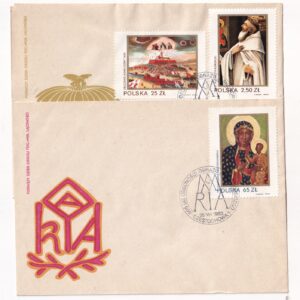 Fi 2670-2672 FDC 600 lat obecności Obrazu Jasnogórskiego w klasztorze OO. Paulinów w Częstochowie