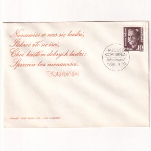 Fi 2911 FDC 100. rocznica urodzin Tadeusza Kotarbińskiego