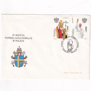 Fi 3186-3187 FDC IV wizyta papieża Jana Pawła II w Polsce