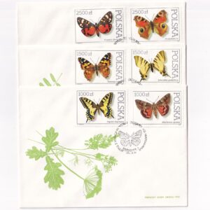 Fi 3195-3201 FDC Motyle z kolekcji Instytutu Zoologii PAN w Warszawie