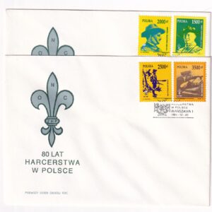 Fi 3209-3212 FDC 80 lat harcerstwa w Polsce