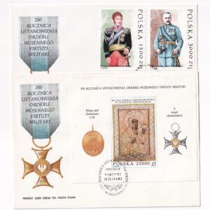 Fi 3235-3237 FDC 200. rocznica ustanowienia Orderu Wojennego Virtutti Militari