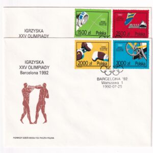 Fi 3240-3243 FDC XXV Igrzyska Olimpijskie w Barcelonie