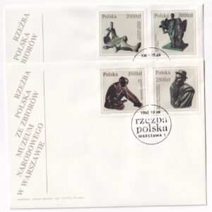 Fi 3253-3256 FDC Rzeźba polska ze zbiorów Muzeum Narodowego w Warszawie