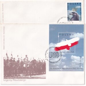 Fi 3324-3325 FDC 75. rocznica odzyskania niepodległości przez Polskę