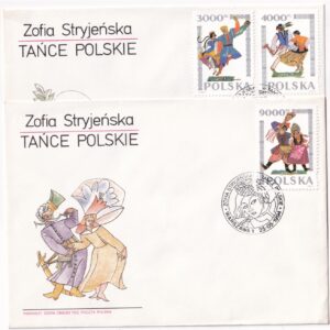 Fi 3342-3344 FDC Tańce polskie wg Zofii Stryjeńskiej