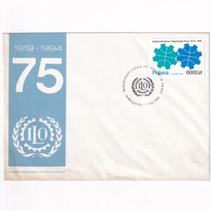 Fi 3345 FDC 75 lat Międzynarodowej Organizacji Pracy