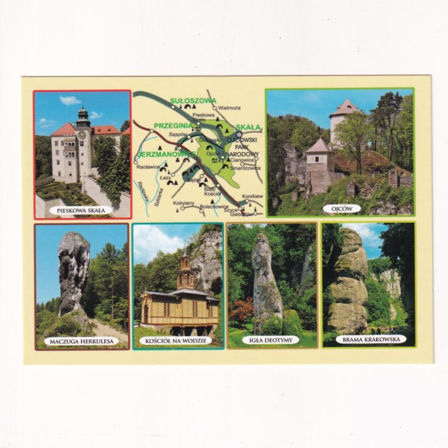 PIESKOWA SKAŁA OJCÓW ZAMEK SKAŁY MAPKA 22P573 - pakiet 10 szt