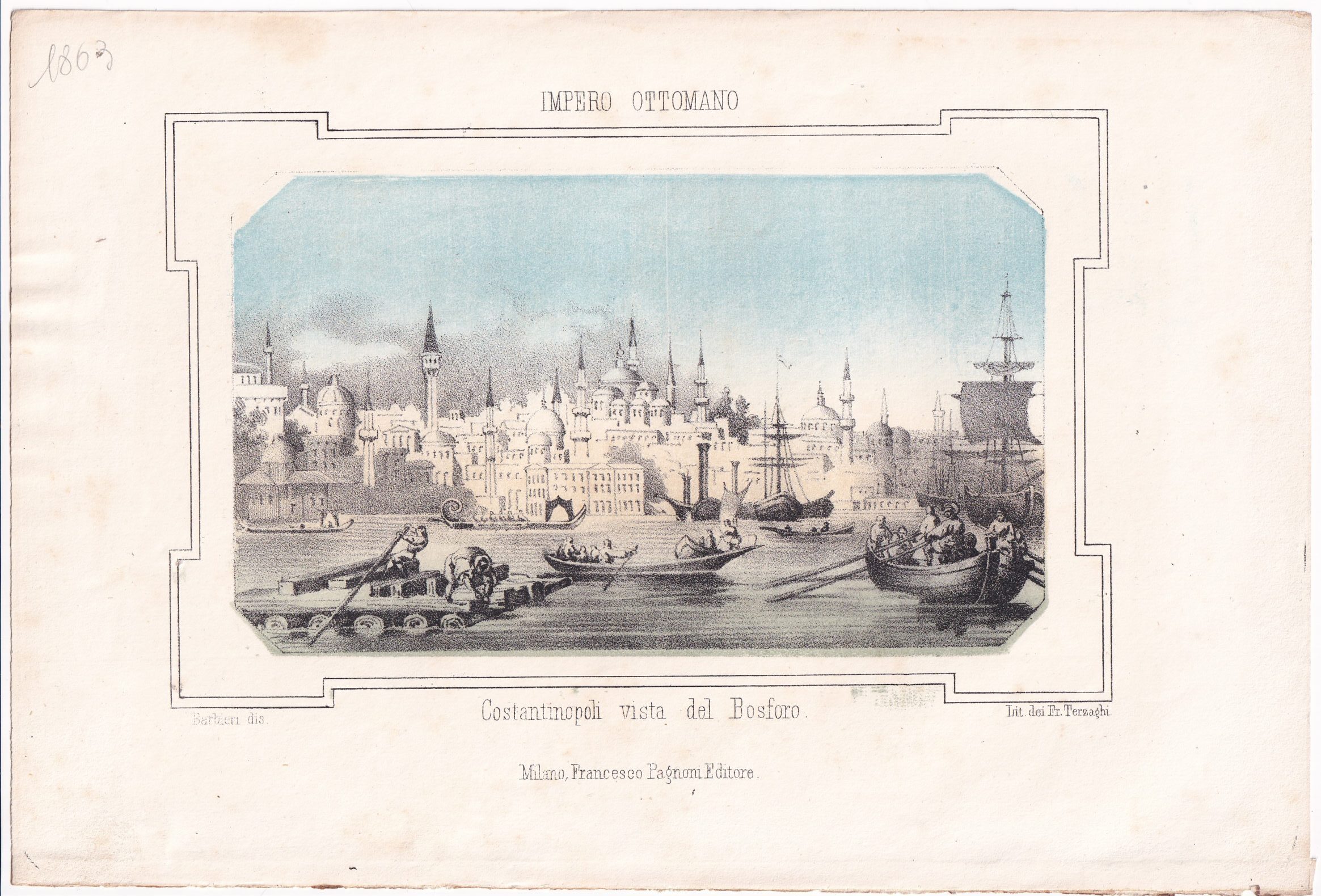 GRAFIKA KONSTANTYNOPOL BOSFOR XIX WIEK G-153