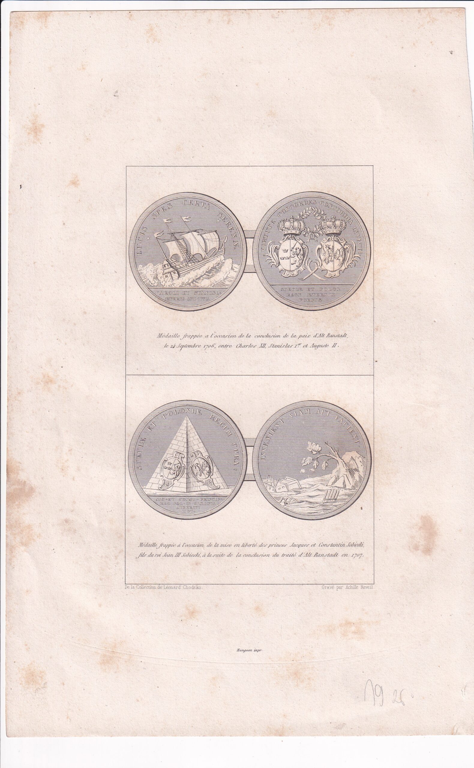 GRAFIKA MEDALE CHODŹKO XIX WIEK G-138