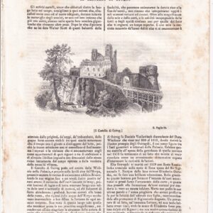 GRAFIKA ZAMEK OSTRÓG XIX WIEK G-121