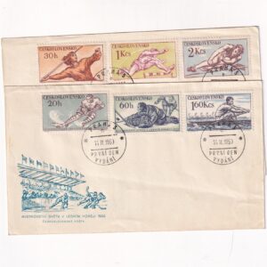 Czechosłowacja SW 1113-1118 FDC Sport w 1959