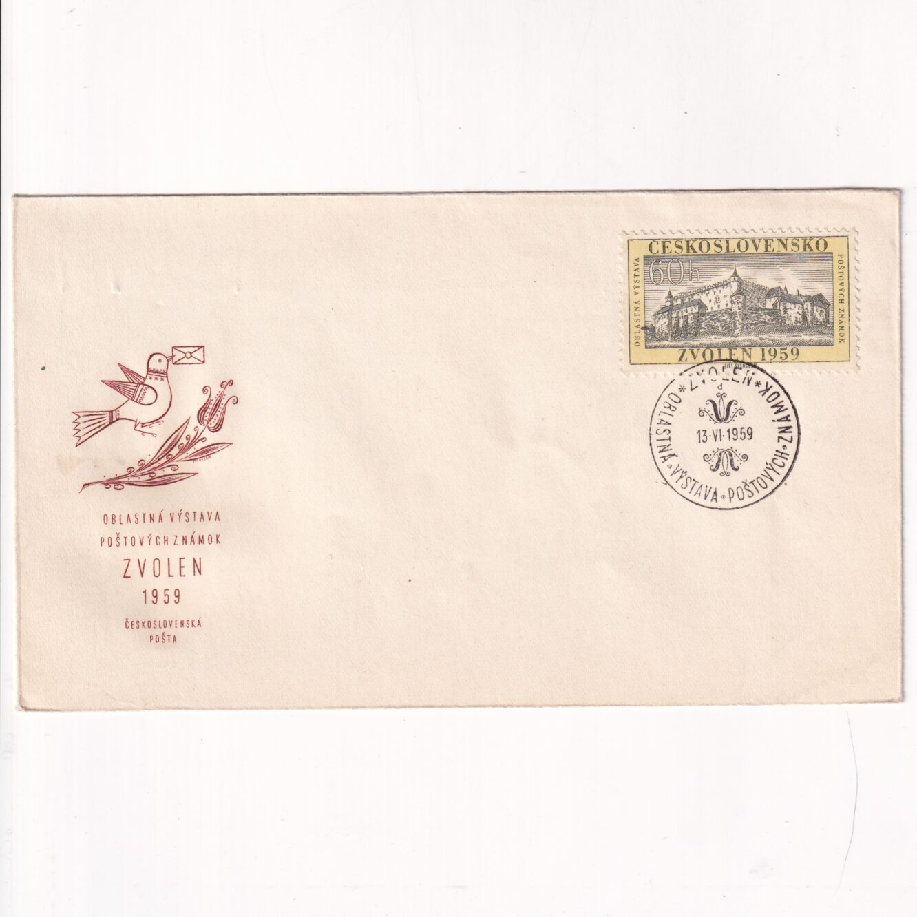 Czechosłowacja SW 1136 FDC Zvolen