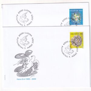 Szwajcaria SW 2088-2089 FDC Hans Erni