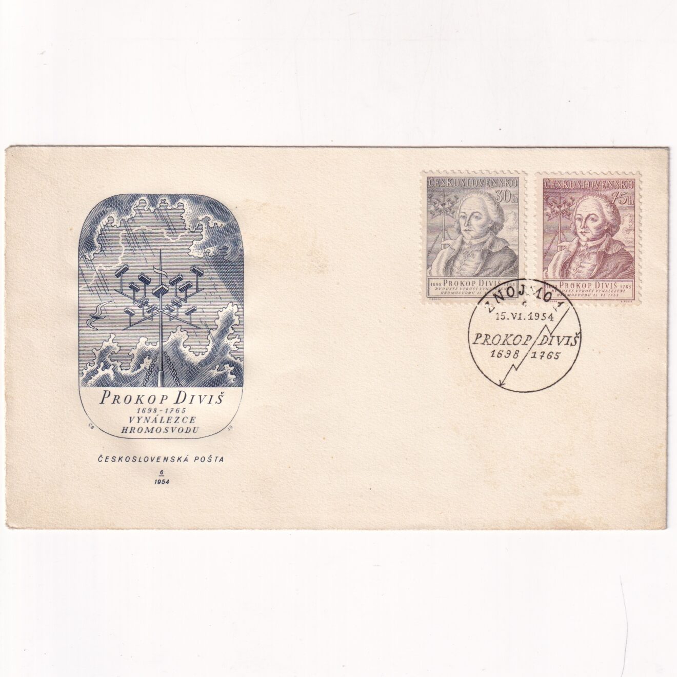 Czechosłowacja SW 864-865 FDC Prokop Divis