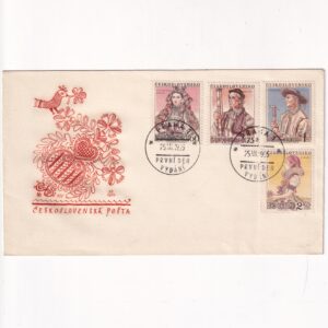 Czechosłowacja SW 918-921 FDC Folklor stroje narodowe