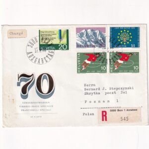 Szwajcaria SW 923-926 z obiegu FDC Wydarzenia