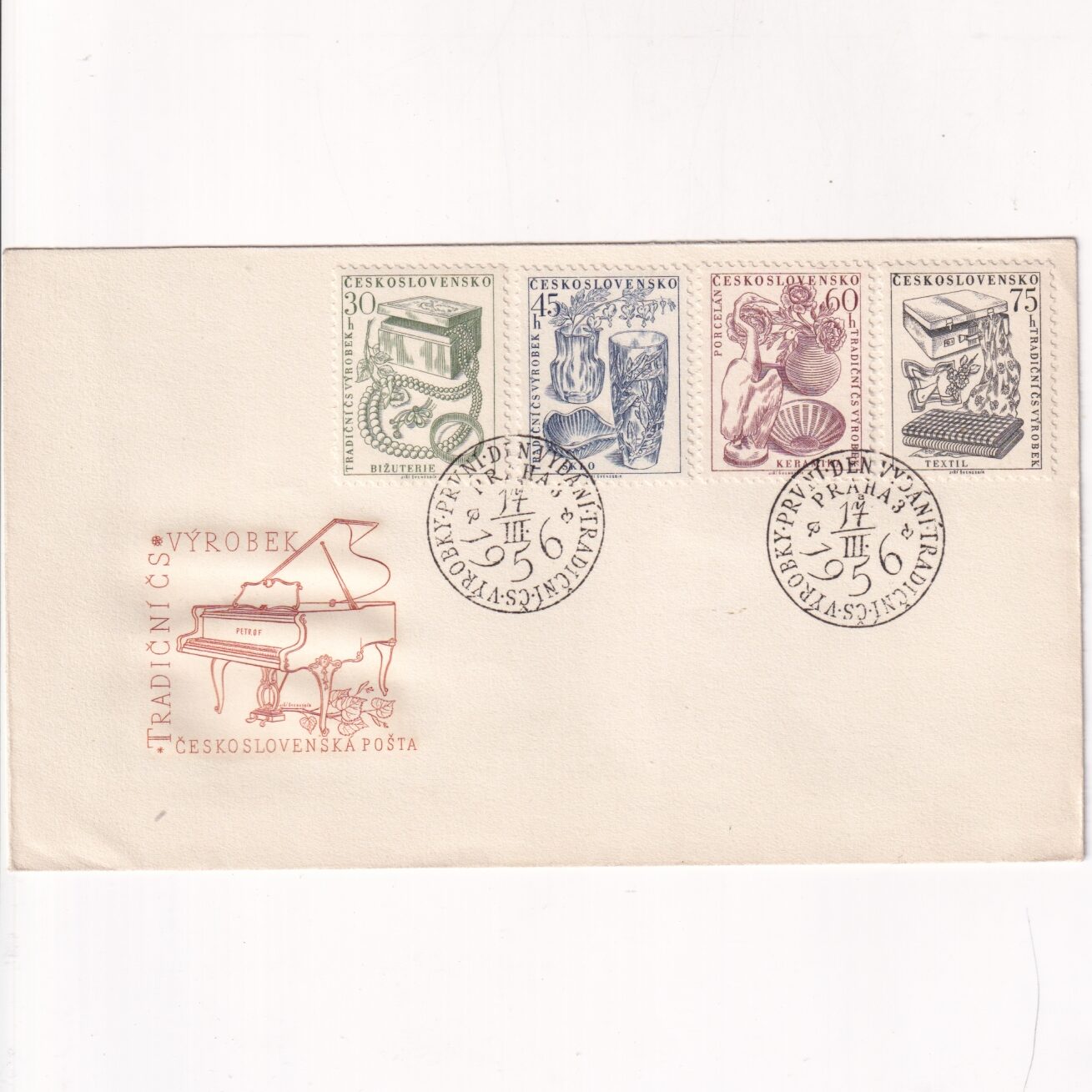 Czechosłowacja SW 951-954 FDC Produkty czechosłowackie
