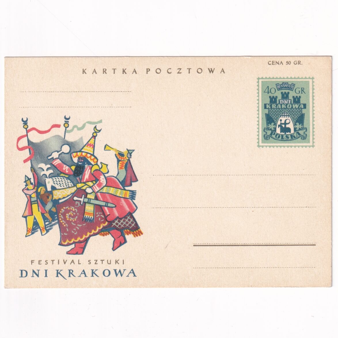 Fi 146 całostka pocztowa Cp Festiwal Sztuki