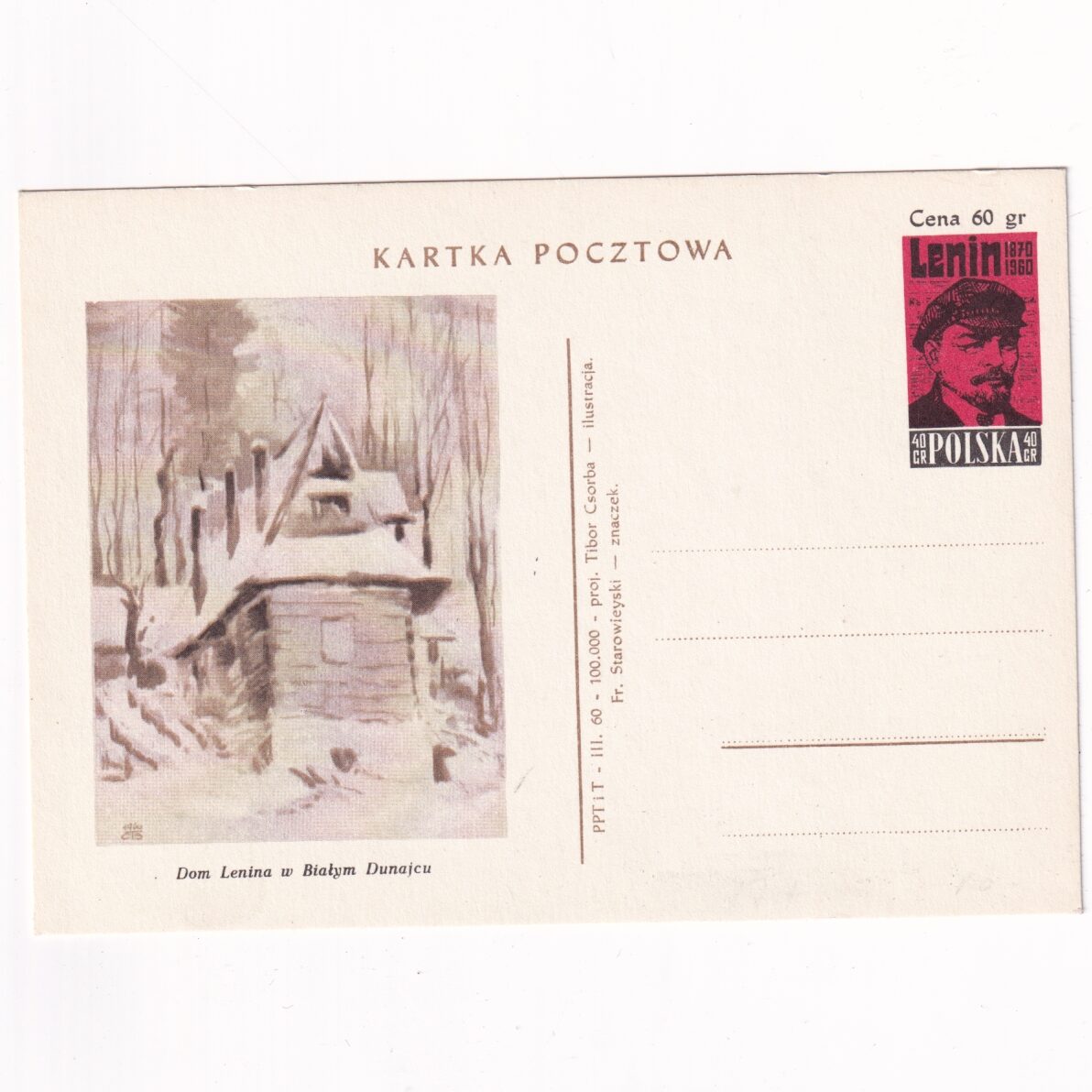 Fi 177 całostka pocztowa Cp 90. rocznica urodzin W. I. Lenina