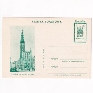 Fi 205d I całostka pocztowa Cp 1000-lecie Państwa Polskiego - Gdańsk