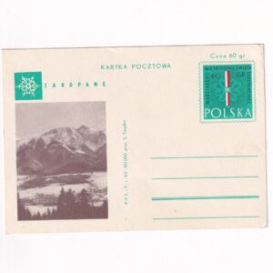 Fi 209a całostka pocztowa Cp Narciarskie Mistrzostwa Świata "FIS 1962" w Zakopanem Giewont