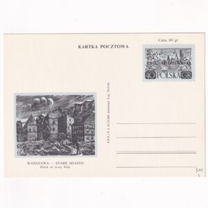 Fi 210b IX całostka pocztowa Cp Warszawa - Stare Miasto - Widok od strony Wisły