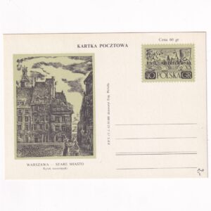 Fi 210c IV całostka pocztowa Cp Warszawa - Stare Miasto - Rynek Staromiejski
