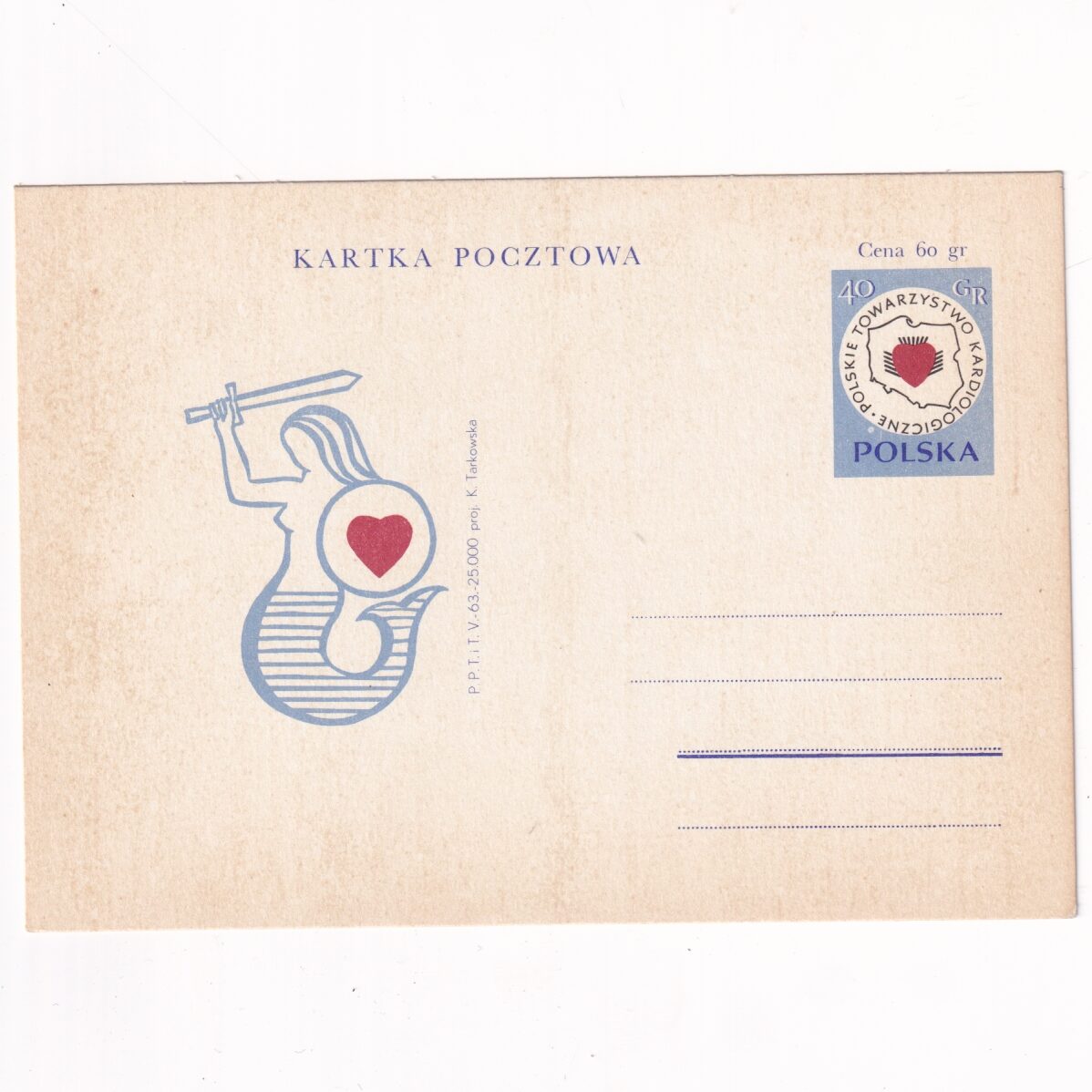 Fi 232 całostka pocztowa Cp XX posiedzenie Polskiego Towarzystwa Kardiologicznego