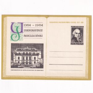 Fi 253 całostka pocztowa Cp 600-lecie Uniwersytetu Jagiellońskiego
