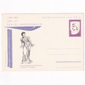 Fi 289 całostka pocztowa Cp 200-lecie Teatru Narodowego