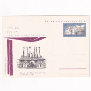 Fi 291 całostka pocztowa Cp 200-lecie Teatru Narodowego