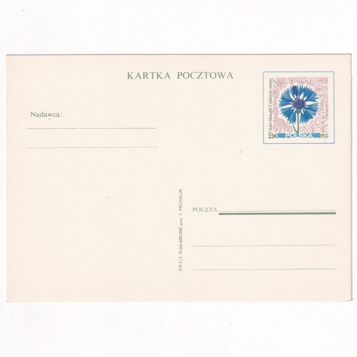 Fi 318 całostka pocztowa Cp Kwiaty polne