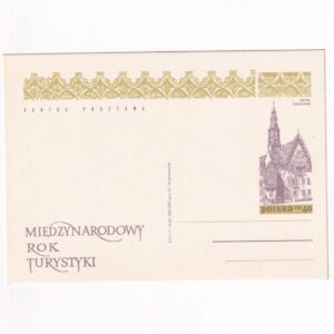 Fi 351 całostka pocztowa Cp Ratusz we Wrocławiu. Międzynarodowy Rok Turystyki