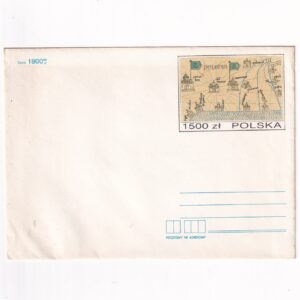 Fi 90 koperta Ck Mapa Polski wg. Atlasu Katalońskiego typ 1