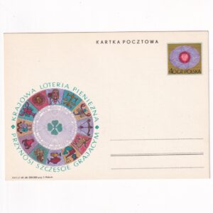 Fi 388 całostka pocztowa Cp Krajowa Loteria Pieniężna